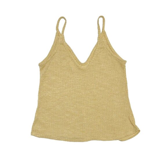 Project Social T Yellow Gold Haze Ribbed Knit Camisole Top - Picture 3 of 5